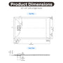 60"x32"/36" Curbless SMC Shower Base with Flamed Rock Slip-Resistant Surface, Reversible Drain