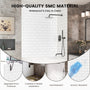60"x32"x96" Matte/Glossy Surface SMC Shower Wall Panel Kit with Small Subway Tile Pattern
