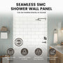 60"x36"/48"x96" Medium Tile Pattern SMC Shower Wall Panel System in 4 Finishes