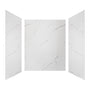 60"x36"x96" SMC Shower Wall Panel Kit in Calacatta/Carrara Finish with Grout-Free Matte Surface