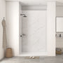 60"x36"x96" SMC Shower Wall Panel Kit with Medium Subway Tile Pattern with Calacatta Matte Finish