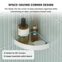 6" x 6" x 1.2" Glossy White SMC Shower Corner Shelf