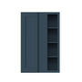 Cyber Grey RTA 27"W x 12"D x 30"/36"/42"H Standard Corner Wall Cabinet with Door and Shelves