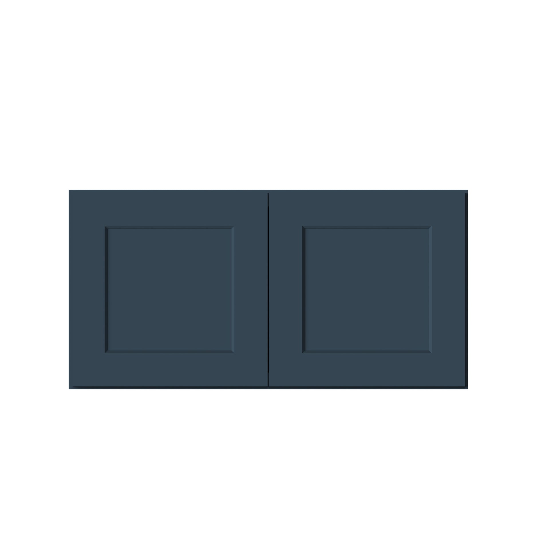 Cyber Grey RTA 36"W x 27"D x 12"-24"H 4-Size Double Door Deep Wall Cabinet