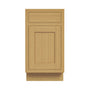 Inset Hazelnut Oak RTA 12-21"W x 34.5"H x 25"D 4-Size Single Drawer Base Cabinet with 1 Door