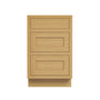 Inset Hazelnut Oak RTA 12-36"W x 34.5"H x 25"D 9-Size Base Cabinet with 3 Drawers