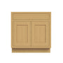Inset Hazelnut Oak RTA 24-36"W x 34.5"H x 25"D 5-Size Sink Base Cabinet with 2 Doors and 1 False Drawer