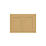 Inset Hazelnut Oak RTA 30-36"W x 12-24"H x 25"D 7-Size Double Doors Wall Cabinet