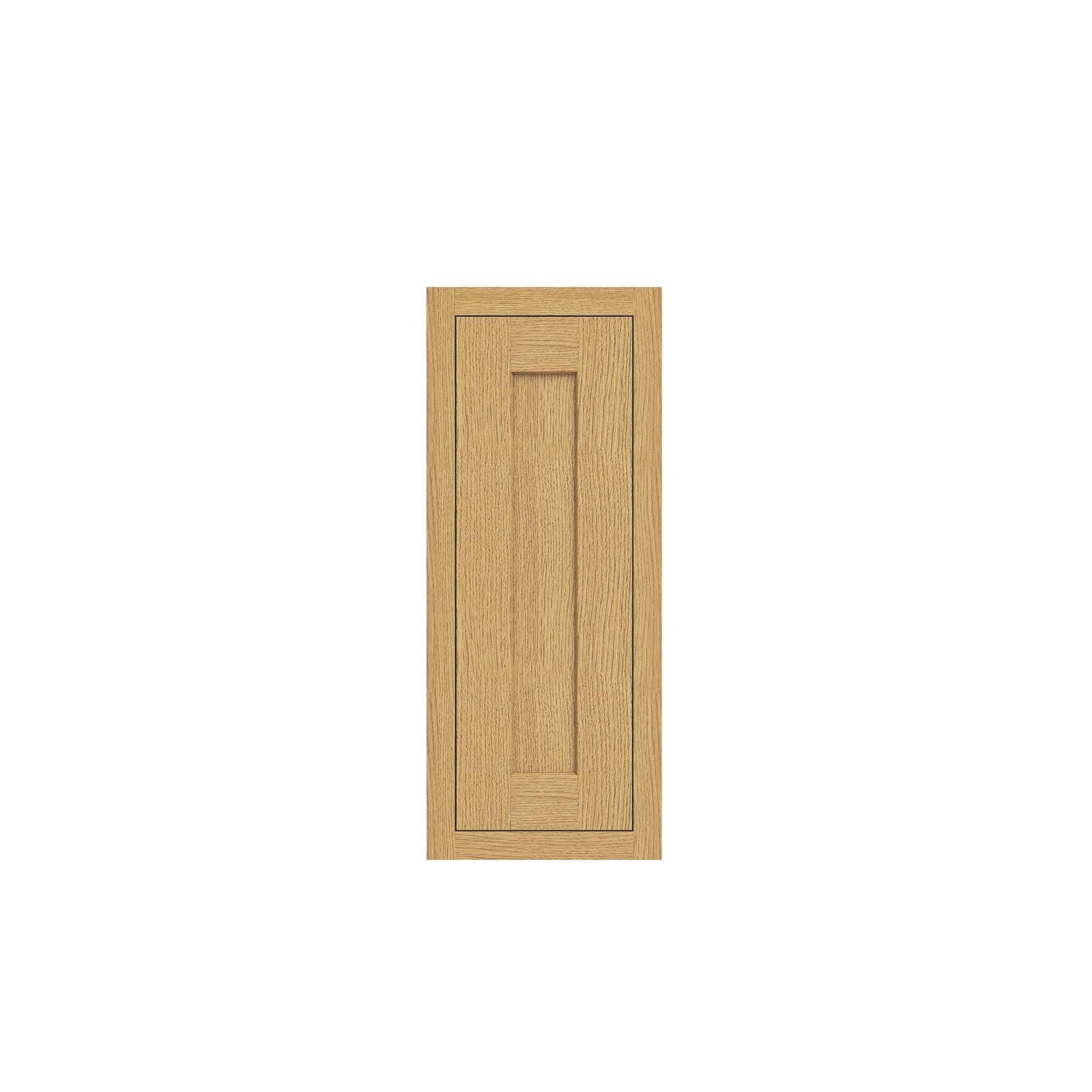 Inset Hazelnut Oak RTA 9-21"W x 30-42"H x 13.5"D 15-Size Single Door Wall Cabinet