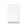 Inset Origami White RTA 12-21"W x 34.5"H x 25"D 4-Size Single Drawer Base Cabinet with 1 Door