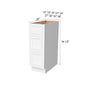 Inset Origami White RTA 12-36"W x 34.5"H x 25"D 9-Size Base Cabinet with 3 Drawers