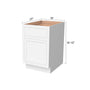 Inset Origami White RTA 18"W x 34.5"H x 25"D Base Waste Basket Cabinet with 2 Bins