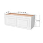 Inset Origami White RTA 24-36"W x 12-24"H x 13.5"D 10-Size Double Doors Wall Cabinet