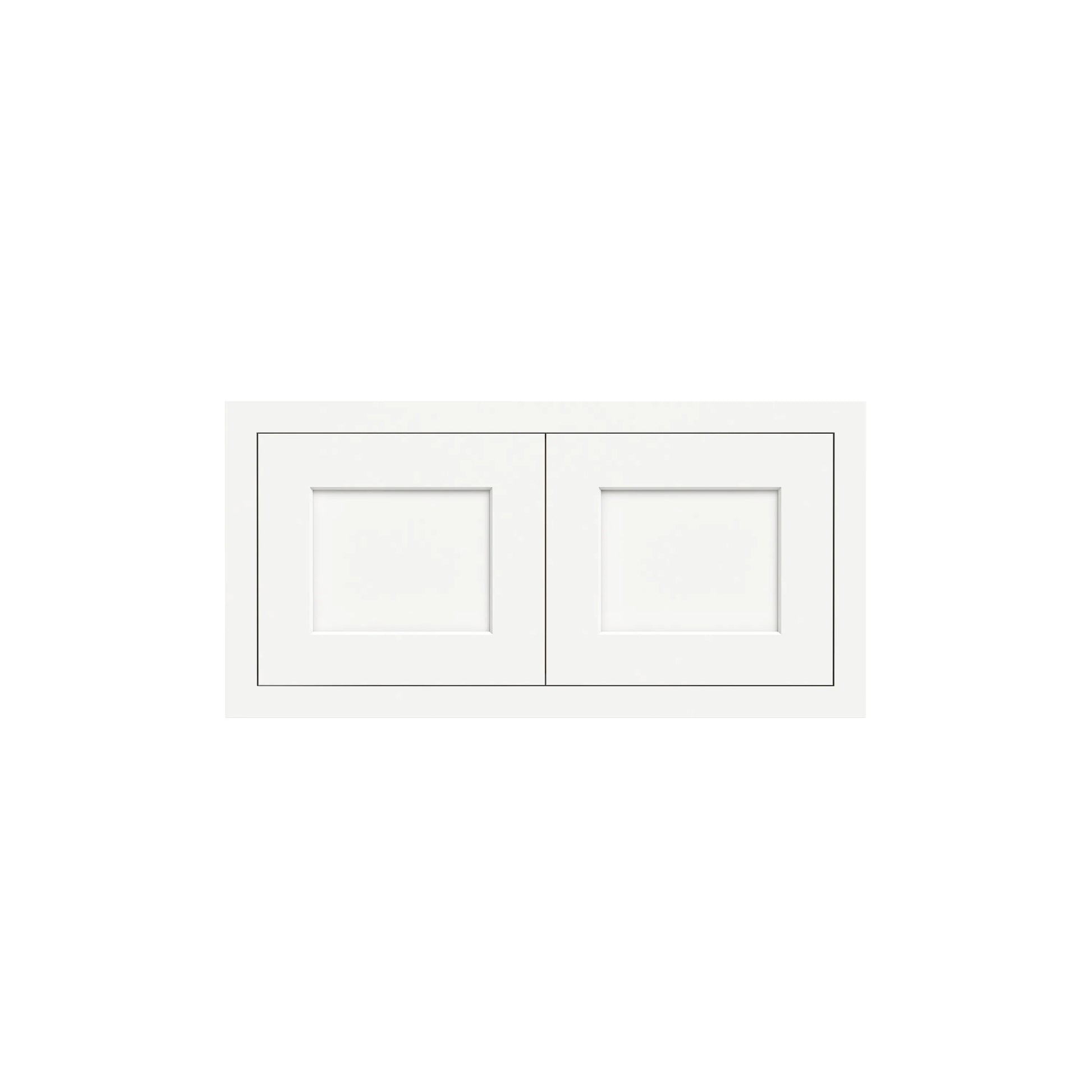 Inset Origami White RTA 24-36"W x 12-24"H x 13.5"D 10-Size Double Doors Wall Cabinet