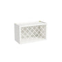 Inset Origami White RTA 24-36"W x 15-30"H x 13.5"D 5-Size Diamond Lattice Wine Grid Wall Rack Cabinet