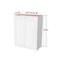 Inset Origami White RTA 24-36"W x 30-42"H x 13.5"D 15-Size Double Doors Wall Cabinet