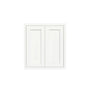 Inset Origami White RTA 24-36"W x 30-42"H x 13.5"D 15-Size Double Doors Wall Cabinet
