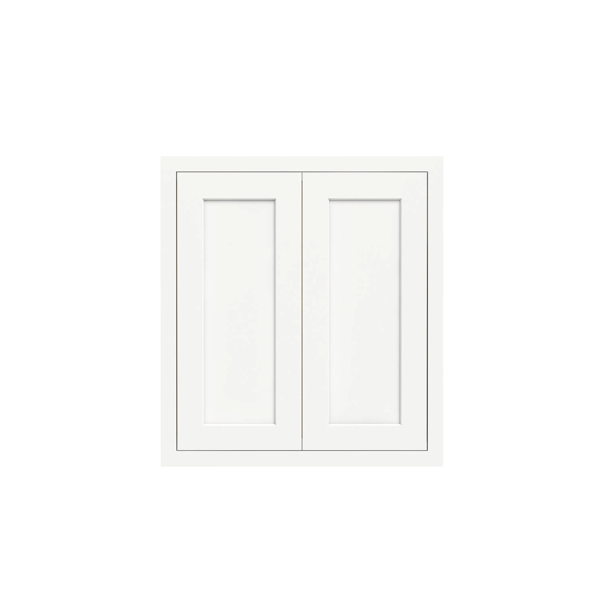Inset Origami White RTA 24-36"W x 30-42"H x 13.5"D 15-Size Double Doors Wall Cabinet