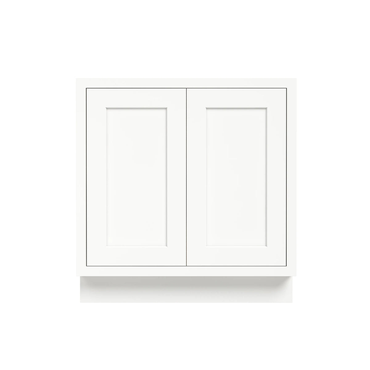Inset Origami White RTA 24-36"W x 34.5"H x 25"D 5-Size Full Height Double Doors Base Cabinet