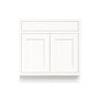 Inset Origami White RTA 24-36"W x 34.5"H x 25"D 5-Size Single Drawer Base Cabinet with 2 Doors