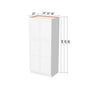 Inset Origami White RTA 24-36"W x 84-96"H x 25"D 9-Size Pantry Cabinet with 4 Doors and 4 Shelves