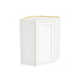 Inset Origami White RTA 25.5"W x 18-42"H x 13.5"D 4-Size Diagonal Corner Wall Cabinet with 2-3 Shelves