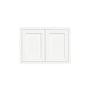 Inset Origami White RTA 30-36"W x 12-24"H x 25"D 7-Size Double Doors Wall Cabinet