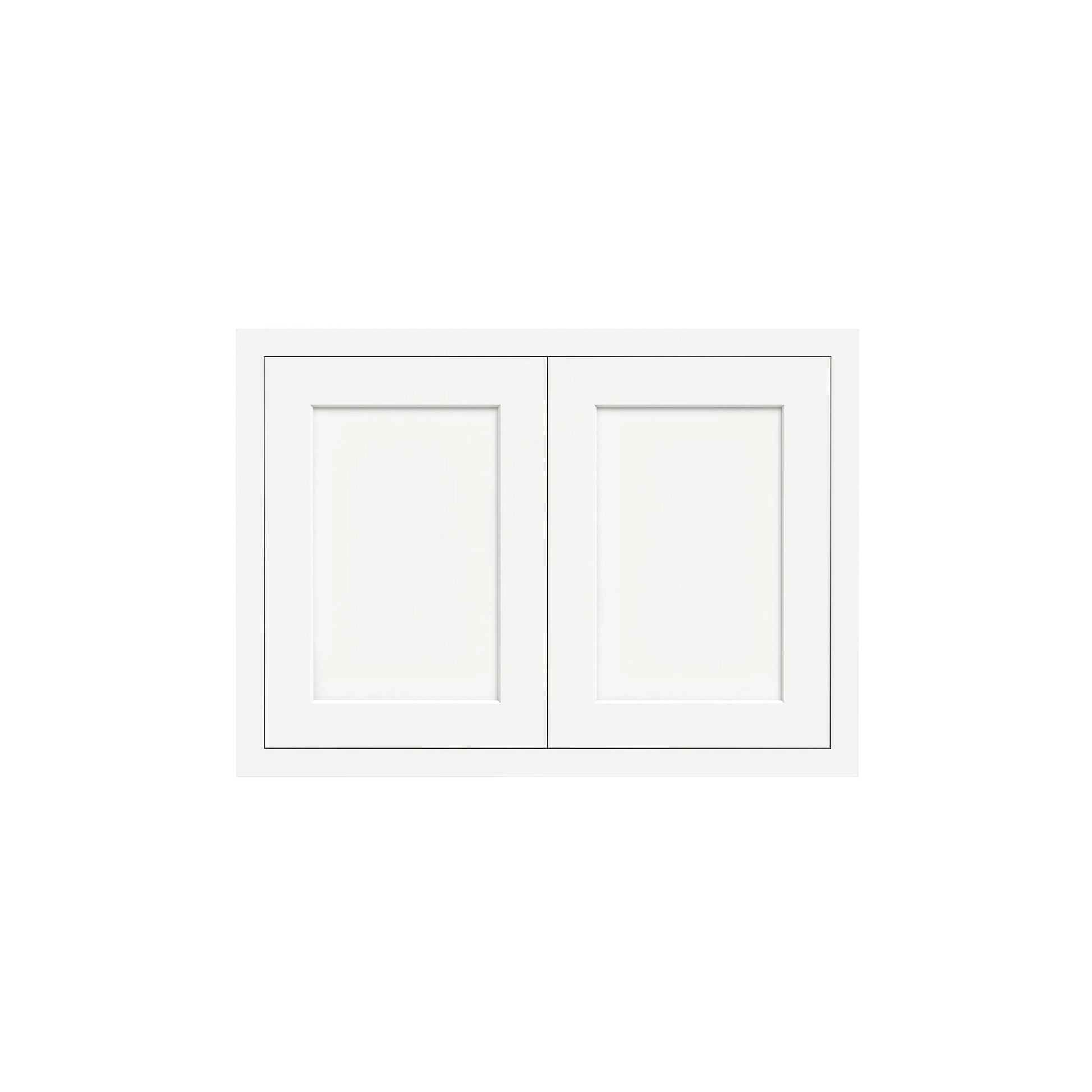 Inset Origami White RTA 30-36"W x 12-24"H x 25"D 7-Size Double Doors Wall Cabinet