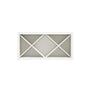 Inset Origami White RTA 30-36"W x 15-18"H x 13.5"D 4-Size X-Shaped Wine Grid Wall Rack Cabinet