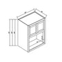 Inset Origami White RTA 30"W x 30-42"H x 25"D 3-Size Double Doors Wall Cabinet with Microwave Opening