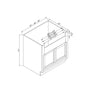 Inset Origami White RTA 33-39"W x 34.5"H x 25"D 3-Size Farm Sink Base Cabinet with 2 Doors