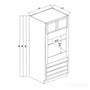 Inset Origami White RTA 33"W x 84-96"H x 25"D 3-Size Pantry Cabinet with Oven Opening, 4 Drawers and 2 Doors