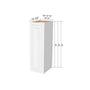 Inset Origami White RTA 9-21"W x 30-42"H x 13.5"D 15-Size Single Door Wall Cabinet