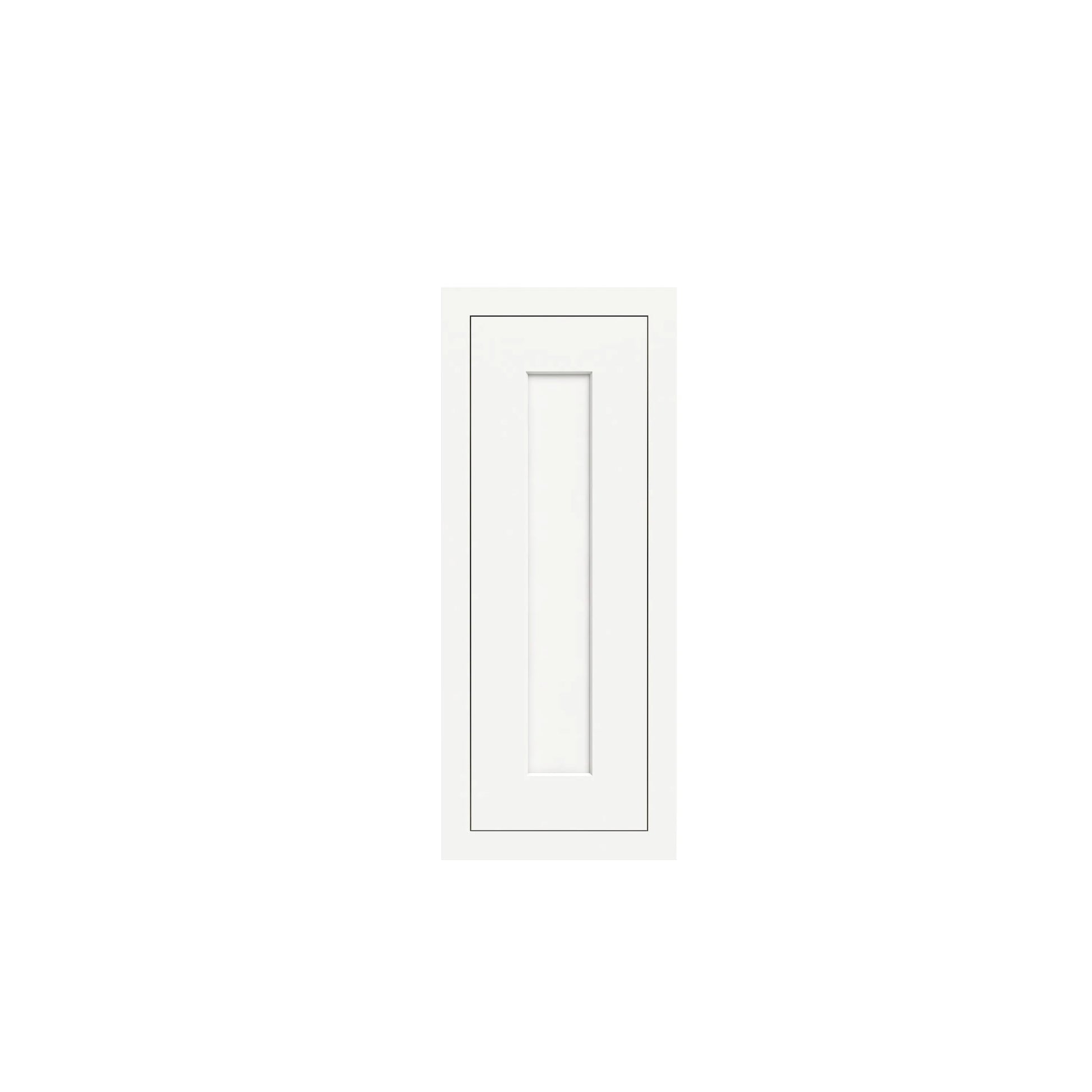Inset Origami White RTA 9-21"W x 30-42"H x 13.5"D 15-Size Single Door Wall Cabinet