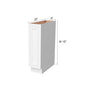 Inset Origami White RTA 9"W x 34.5"H x 25"D Base Spice Rack Cabinet with Pull-out Basket