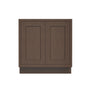 Inset Truffle Brown RTA 24-36"W x 34.5"H x 25"D 5-Size Full Height Double Doors Base Cabinet