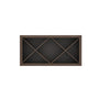 Inset Truffle Brown RTA 30-36"W x 15-18"H x 13.5"D 4-Size X-Shaped Wine Grid Wall Rack Cabinet