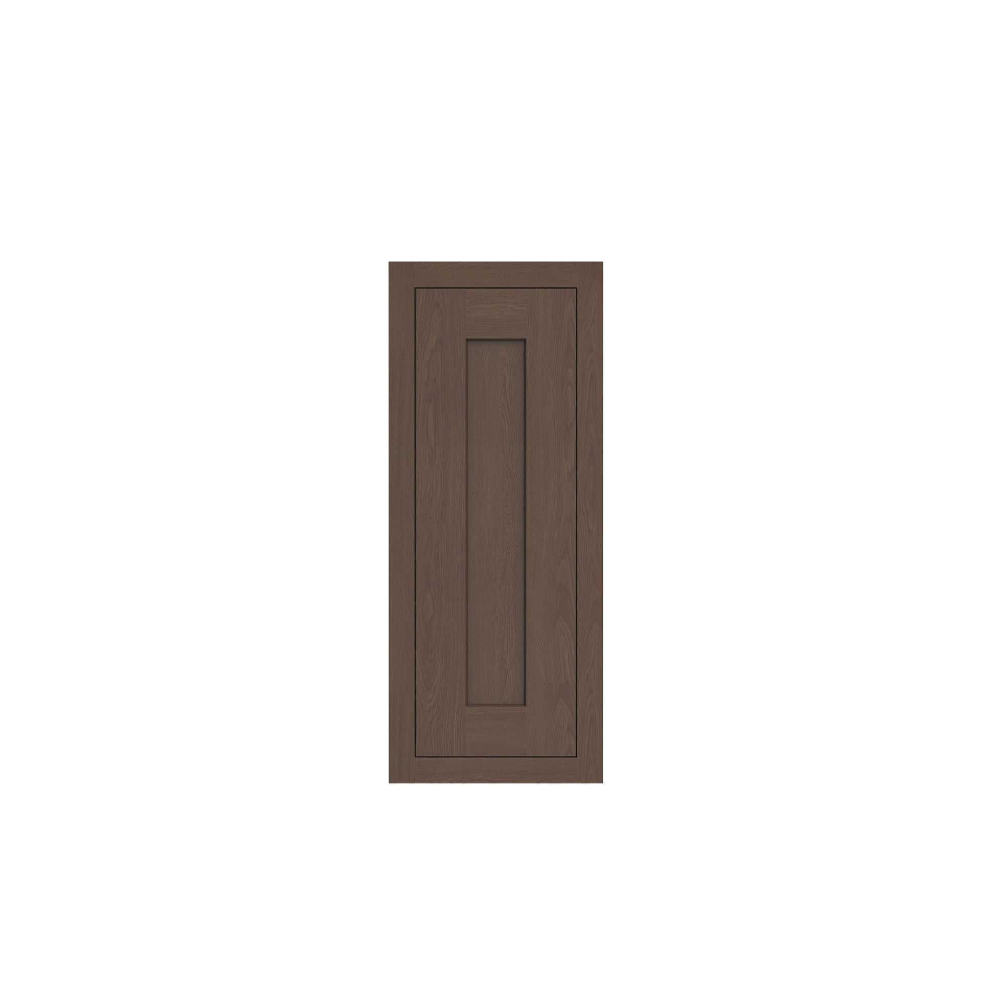 Inset Truffle Brown RTA 9-21"W x 30-42"H x 13.5"D 15-Size Single Door Wall Cabinet