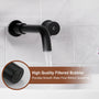 Matte Black 2-Handle Wall-Mounted Bathroom Basin Faucet with 360° Swivel Spout