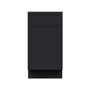 Slim Ebony Black Shaker RTA 12"/15"/18"/21"W x 34.5"H x 24"D Standard Base Cabinet with 1 Drawer and 1 Door