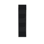 Slim Ebony Black Shaker RTA 12"W x 30"/36"/42"H x 9"D Wall Open Shelf with 3/4 Layers