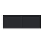 Slim Ebony Black Shaker RTA 24"-36"W x 12"-24"H x 12"D 17-Size Short Wall Cabinet with 2 Doors