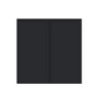 Slim Ebony Black Shaker RTA 24"-36"W x 30"/36"/42"H x 12"D 15-Size Standard Wall Cabinet with 2 Doors