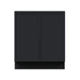 Slim Ebony Black Shaker RTA 24"-36"W x 34.5"H x 24"D 5-Size Full Height Door Base Cabinet with 2 Doors