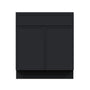Slim Ebony Black Shaker RTA 24"/27"/30"W x 34.5"H x 24"D Standard Base Cabinet with 1 Drawer and 2 Doors