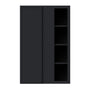 Slim Ebony Black Shaker RTA 27"W x 30"/36"/42"H x 12"D Standard Corner Wall Cabinet with Shelves