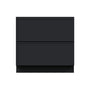 Slim Ebony Black Shaker RTA 30"/33"/36"W x 34.5"H x 24"D Drawer Base Cabinet with 2 Drawers