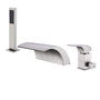CASAINC Single-Handle 3 Holes Deck Mount Roman Tub Faucet with Handheld Shower