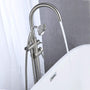 6 GPM Freestanding Bathtub Faucet with Hand Held Shower and Double Handle -CASAINC