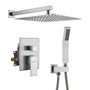 CASAINC 2-Function Shower System with Handheld Shower in Brushed Nickel/Matte Black
